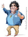 Cartoon: Diego Maradona caricature (small) by Colin A Daniel tagged diego,maradona,caricature