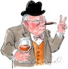 Cartoon: Winston Churchill caricature (small) by Colin A Daniel tagged winston,churchill,caricature,colin,daniel
