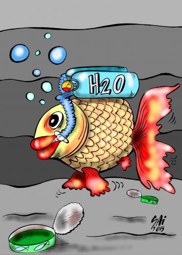 Cartoon: eco 2 (medium) by SAI tagged fish