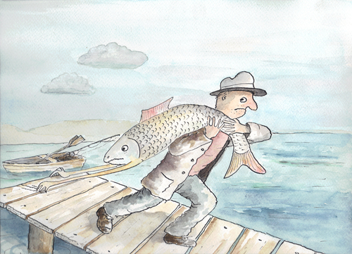 Cartoon: fish (medium) by Slawek11 tagged fish,fishing