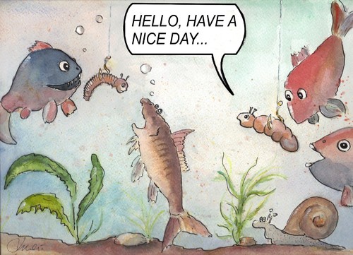 Cartoon: no title (medium) by Slawek11 tagged fish