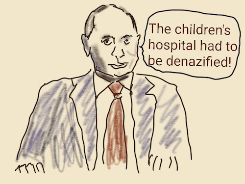 Cartoon: After the attack on a hospital (medium) by hurvinek tagged putin,war,ukraine