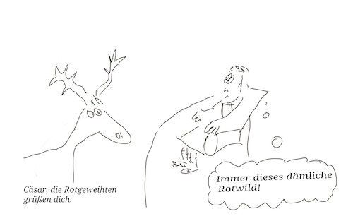 Cartoon: Die Rotgeweihten (medium) by hurvinek tagged wortspiel