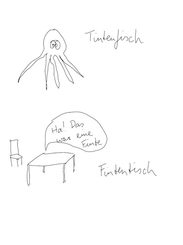 Cartoon: Fintentisch (medium) by hurvinek tagged wortverdreher