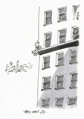 Cartoon: Cant Fly (medium) by helmutk tagged business