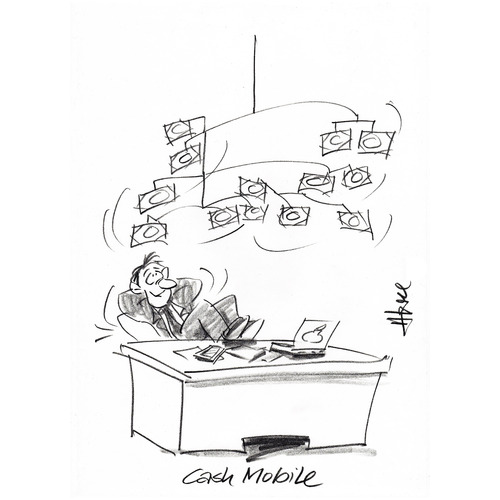 Cartoon: Cash Mobile (medium) by helmutk tagged business
