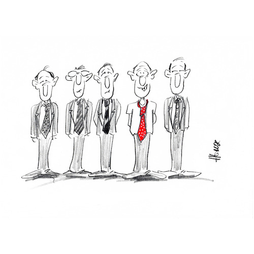 Cartoon: Casual Fit (medium) by helmutk tagged business