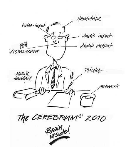 Cartoon: Cerebrum (medium) by helmutk tagged computer