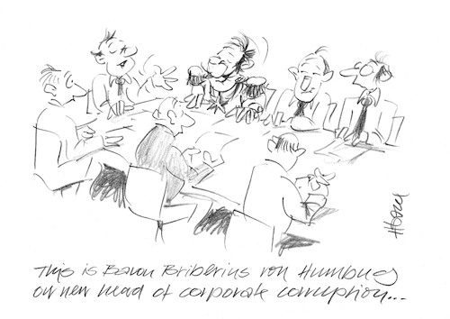 Cartoon: Corporate Corruption (medium) by helmutk tagged business
