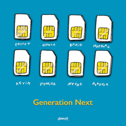 Cartoon: Generation Next (medium) by helmutk tagged evolution