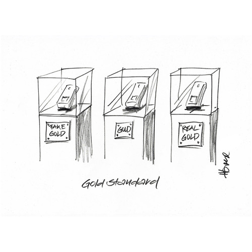 Cartoon: Gold Standard (medium) by helmutk tagged business