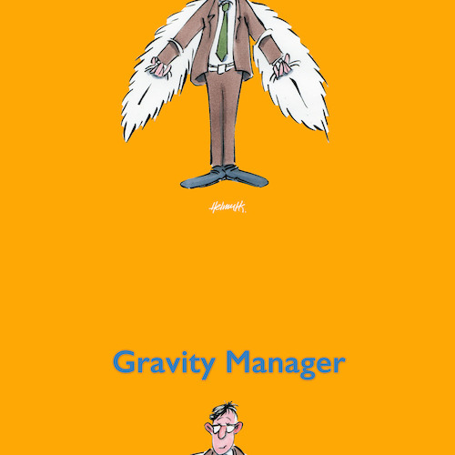 Cartoon: Gravity Manager (medium) by helmutk tagged business
