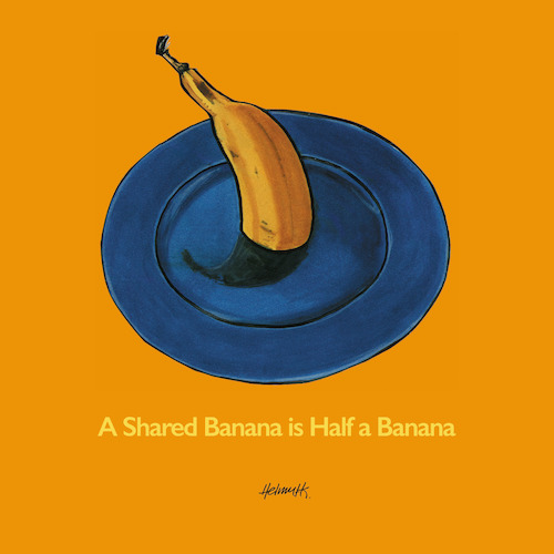 Cartoon: Half Banana (medium) by helmutk tagged life