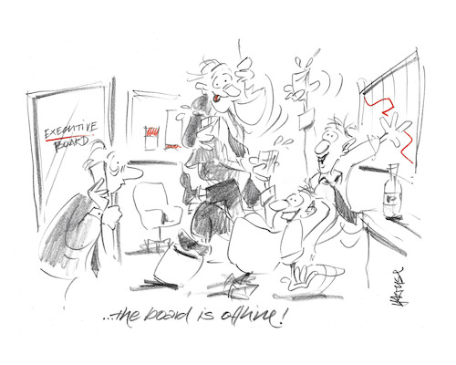 Cartoon: Offline (medium) by helmutk tagged business