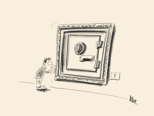Cartoon: Safe Art (medium) by helmutk tagged art