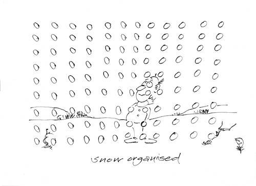 Cartoon: Snow Organised (medium) by helmutk tagged nature