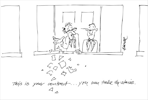 Cartoon: Take the Stairs (medium) by helmutk tagged business