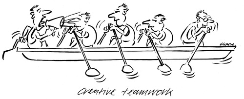 Cartoon: Teamwork (medium) by helmutk tagged business