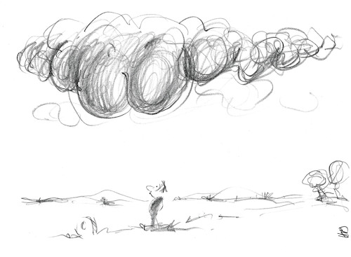 Cartoon: The cloudy Truth (medium) by helmutk tagged nature