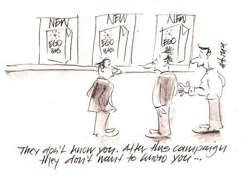 Cartoon: They Dont Know You (medium) by helmutk tagged business