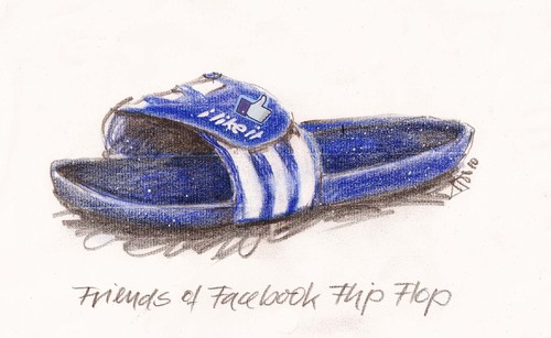 Cartoon: Zuckerbook Flip  Flop (medium) by helmutk tagged zuckerbook