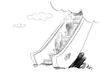 Cartoon: Escalate (small) by helmutk tagged business