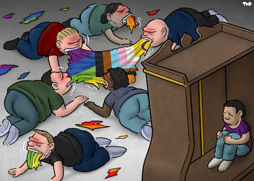 Cartoon: Animals (medium) by Tjeerd Royaards tagged lgbtq,lgbtqia,rights,acceptance,tolerance,lgbtq,lgbtqia,rights,acceptance,tolerance
