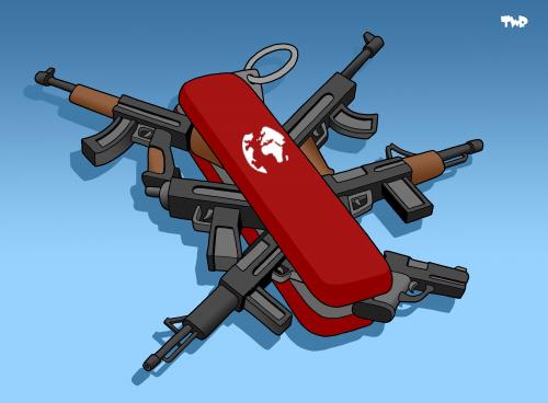 Cartoon: Army knife (medium) by Tjeerd Royaards tagged violence,war,army,guns,illustration,illustrationen,taschenmesser,krieg,waffen,gewalt,militär,messer,soldaten,kriegswaffen,politik,macht