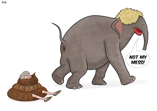 Cartoon: Boris Johnson Resigns (medium) by Tjeerd Royaards tagged brexit,uk,theresa,may,europe,plans,eu,boris,johnson,brexit,uk,theresa,may,europe,plans,eu,boris,johnson