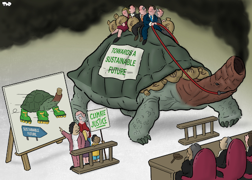 Cartoon: Climate justice (medium) by Tjeerd Royaards tagged climate,justice,future,greed,economy,environment,climate,justice,future,greed,economy,environment