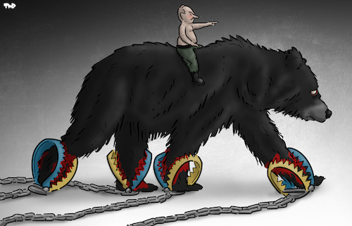 Cartoon: Onwards! (medium) by Tjeerd Royaards tagged putin,invasion,russia,defeat,ukraine,resistance,putin,invasion,russia,defeat,ukraine,resistance