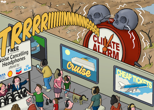 Cartoon: Solution (medium) by Tjeerd Royaards tagged climate,crisis,greed,profit,companies,consumerism,climate,crisis,greed,profit,companies,consumerism