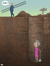 Cartoon: Brexit Deal (small) by Tjeerd Royaards tagged brexit,may,uk,europe,hole,grave
