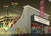 Cartoon: Climate change in 4D (small) by Tjeerd Royaards tagged climate,hollywood,wildfires,la,los,angeles,movie