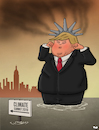 Cartoon: Climate Summit in New York (small) by Tjeerd Royaards tagged trump,climate,un,nyc