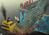 Cartoon: Collateral damage (small) by Tjeerd Royaards tagged trump,musk,doge,democracy,usa,sales,profit