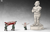 Cartoon: Crumbling power (small) by Tjeerd Royaards tagged putin russia power prigozhin wagner