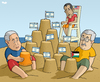 Cartoon: Israeli settlement policy (small) by Tjeerd Royaards tagged obama,netanyahu,abbas,israel,palestine,united,states,washington,jerusalem