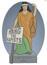 Cartoon: Lady Justice of India (small) by Tjeerd Royaards tagged india,justice,rape,murder,delhi,bus,vistim,women,woman,cartoon,death,penalty