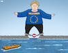 Cartoon: Merkel and Migrants (small) by Tjeerd Royaards tagged migration,eu,merkel