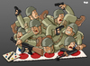 Cartoon: New strategy in Afghanistan (small) by Tjeerd Royaards tagged afghanistan,taliban,war,nato,usa,army,troops,strategy,twister