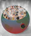 Cartoon: Overcrowded Hot Tub (small) by Tjeerd Royaards tagged world planet climate people earth