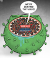 Cartoon: Trump rally (small) by Tjeerd Royaards tagged social distancing usa trump rally coronavirus