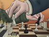Cartoon: War chess (small) by Tjeerd Royaards tagged ukraine,russia,drones,attack,airstrikes,kyiv,moscow,chess,game