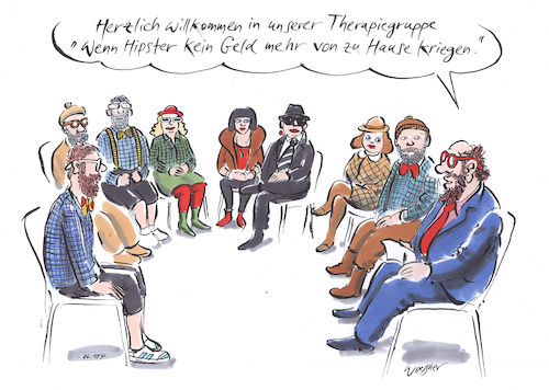 Hipster Therapiegruppe