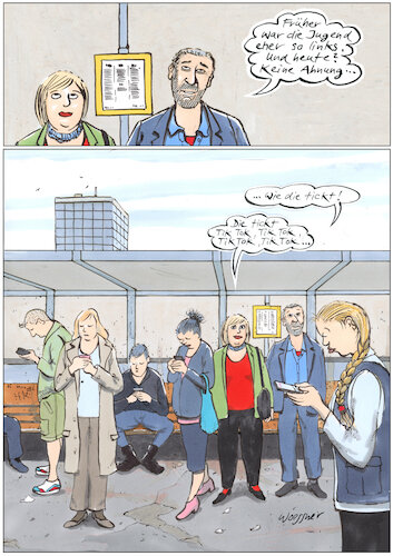 Cartoon: Tik Tok (medium) by woessner tagged cartoons,karikaturen,woessner,internetnutzung,jugendliche,generation,politisches,interesse,partizipation,information,politiker,politikerinnen,interessenvertretung,manipulation,hf,tik,tok,wie,tickt,die,jugend,handy,smartphone,propaganda,politik,internet,sucht,links,rechts,parteien,einfluss,soziale,netzwerke,social,media,facebook,instagram,cartoons,karikaturen,woessner,internetnutzung,jugendliche,generation,politisches,interesse,partizipation,information,politiker,politikerinnen,interessenvertretung,manipulation,hf,tik,tok,wie,tickt,die,jugend,handy,smartphone,propaganda,politik,internet,sucht,links,rechts,parteien,einfluss,soziale,netzwerke,social,media,facebook,instagram