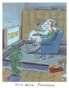 Cartoon: Interaktives Fernsehen (small) by woessner tagged interaktives,fernsehen,unterhaltung,internet,computer,virtuell,digital,essen,wurst,senf,konsum,tv