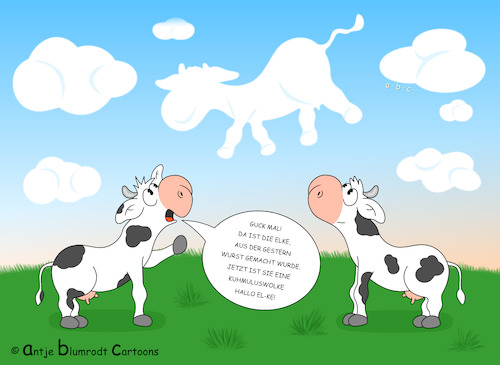 Cartoon: Wolken (medium) by a-b-c tagged wetter,wolken,kumulus,cumulus,haufenwolken,stratus,zirrus,kuh,kühe,wurst,essen,fleisch,wetter,wolken,kumulus,cumulus,haufenwolken,stratus,zirrus,kuh,kühe,wurst,essen,fleisch