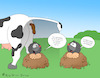 Cartoon: Aufgetaucht - nochmal (small) by a-b-c tagged maulwurf,maulwurfshügel,hügel,garten,wiese,erdwerfer,tier,tunnel,graben,gang,gänge,erde