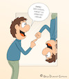 Cartoon: Der Spiegel (small) by a-b-c tagged abbild,betrachter,bild,geometrie,kopie,optik,physik,schief,spiegel,spiegelbild,symmetrie